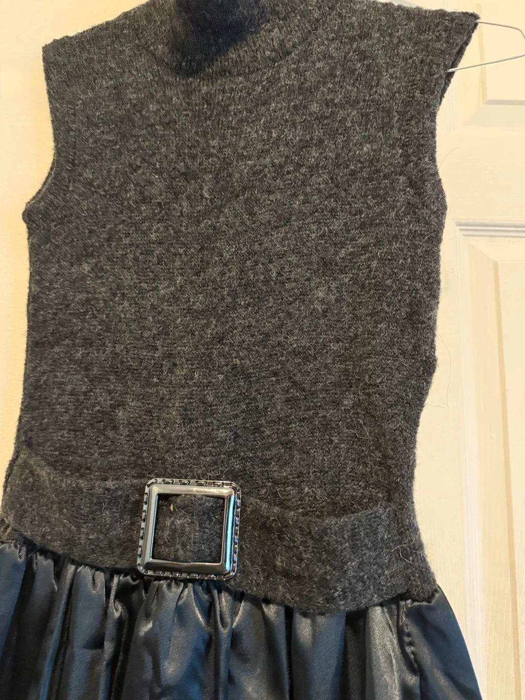 Sleeveless Turtleneck Dress with Belt - photo 3