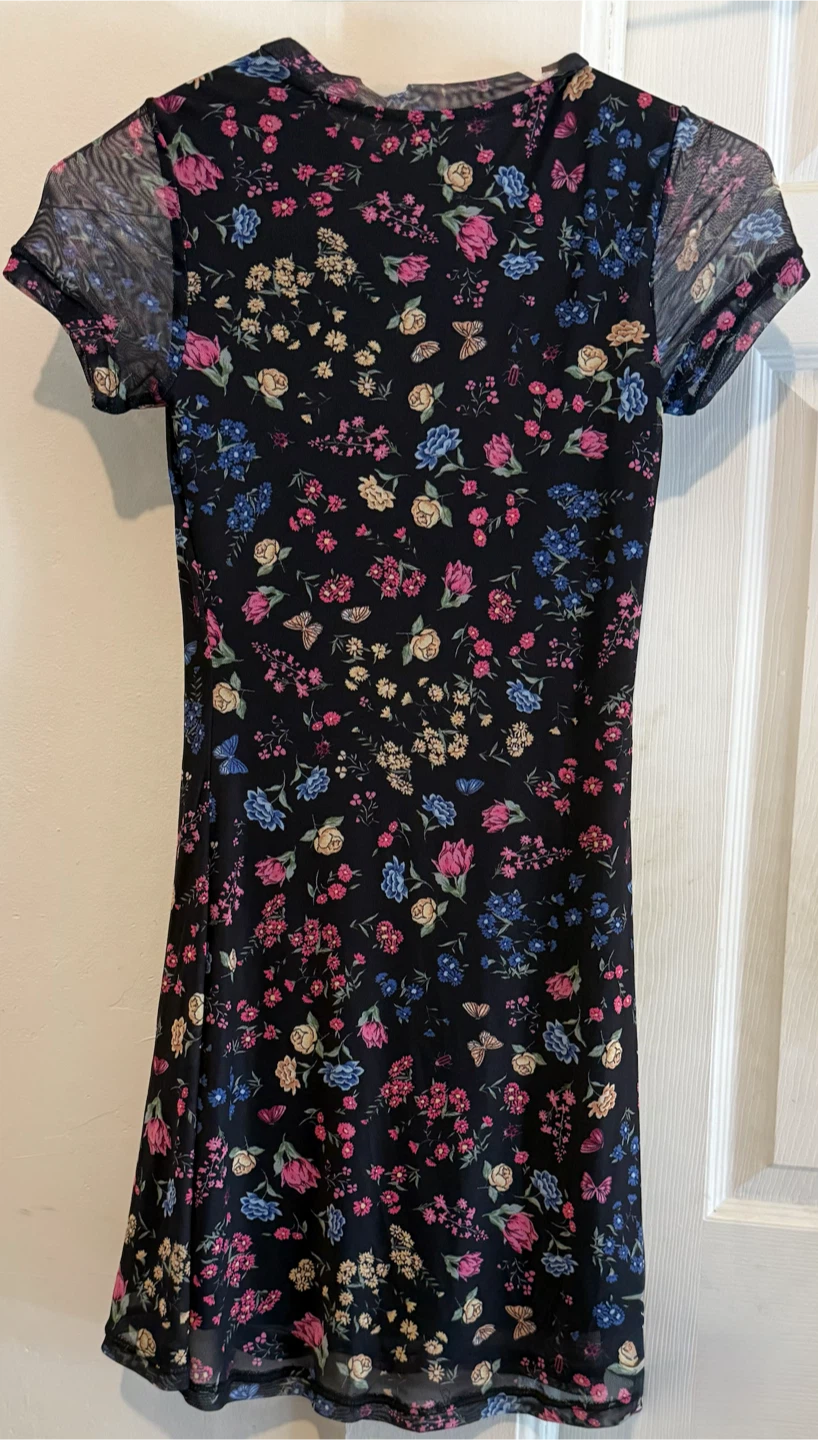H&M Divided Floral Mesh Dress