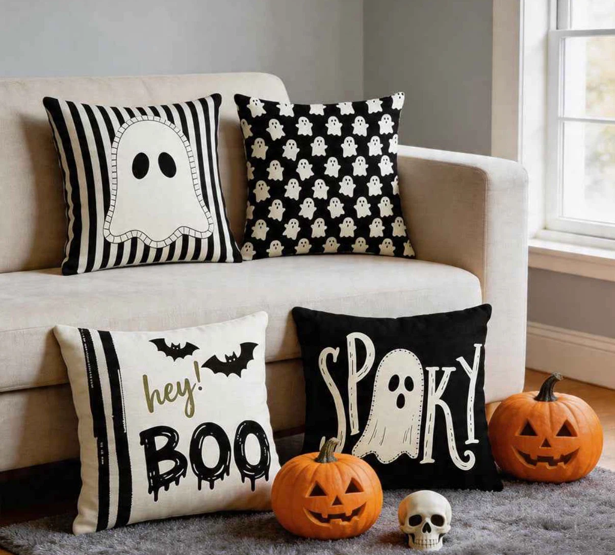 Set of 4 Halloween Decorative Throw Cushions - photo 5