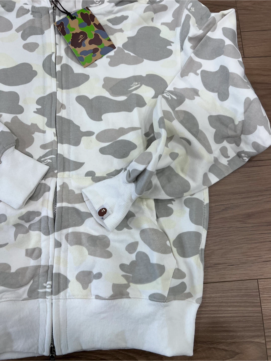 A Bathing Ape Shark Hoodie White Camo - photo 4