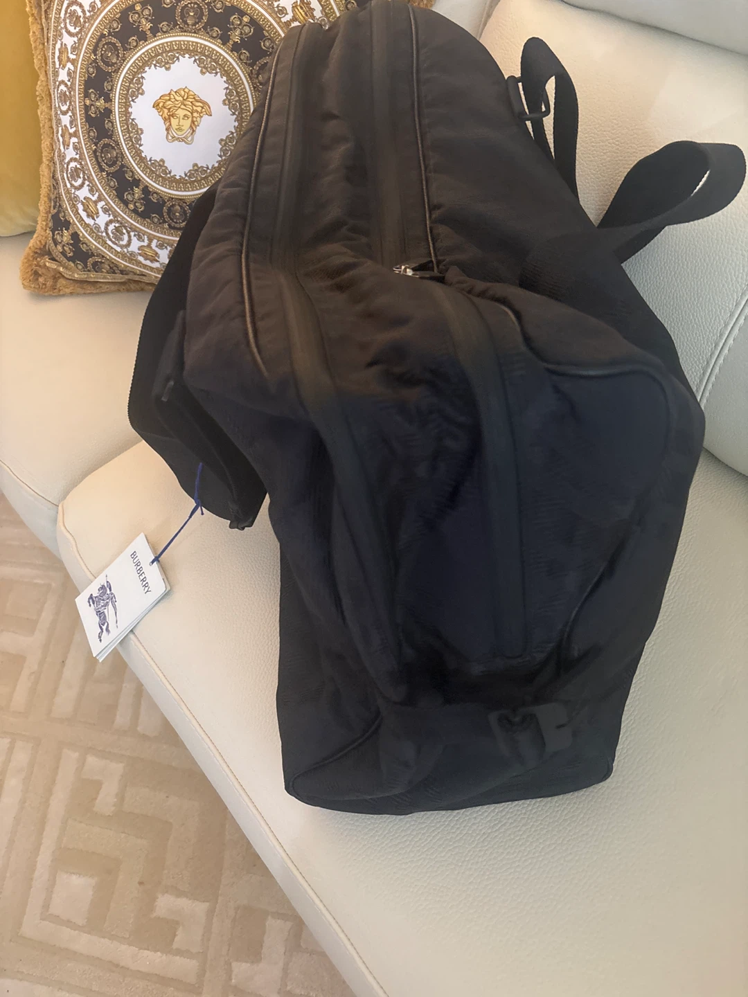 Burberry Black Check Duffle Bag - photo 2