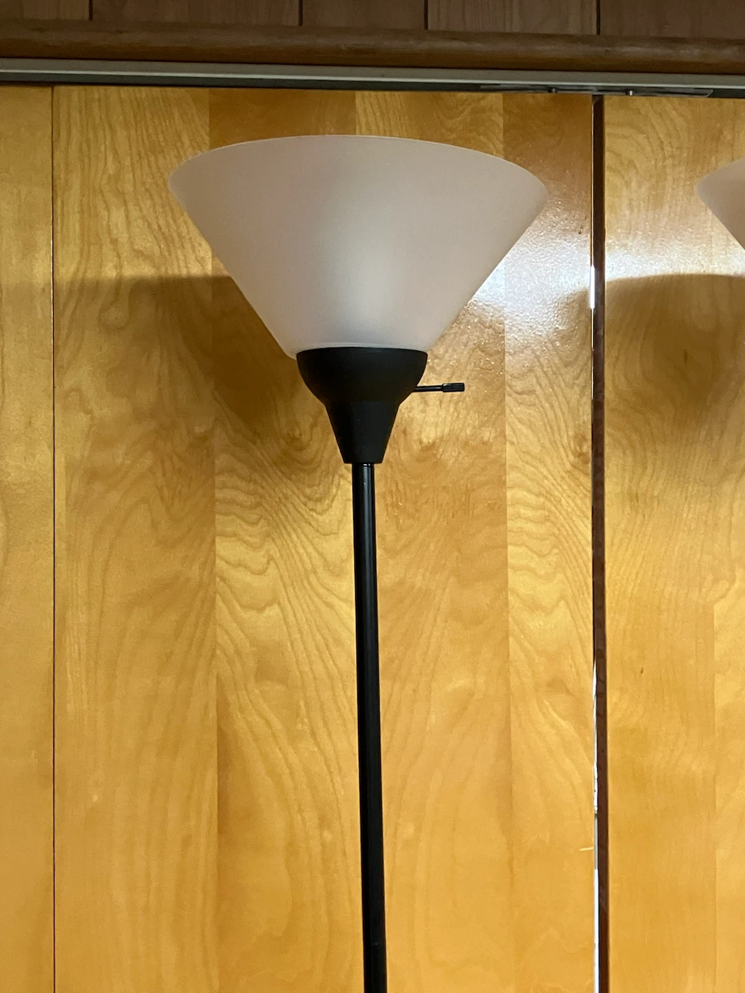 Set of two torchere floor lamps