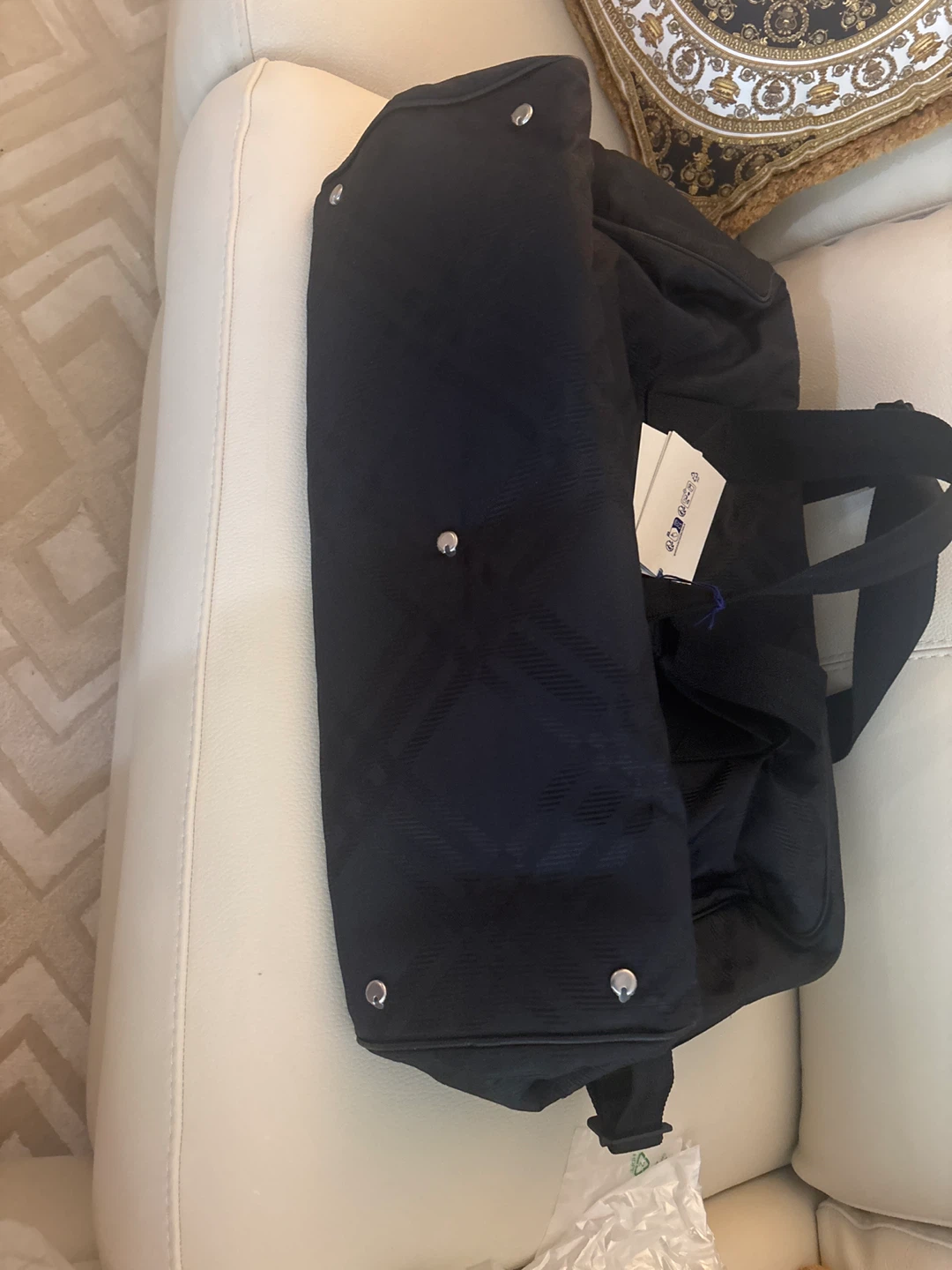 Burberry Black Check Duffle Bag - photo 4
