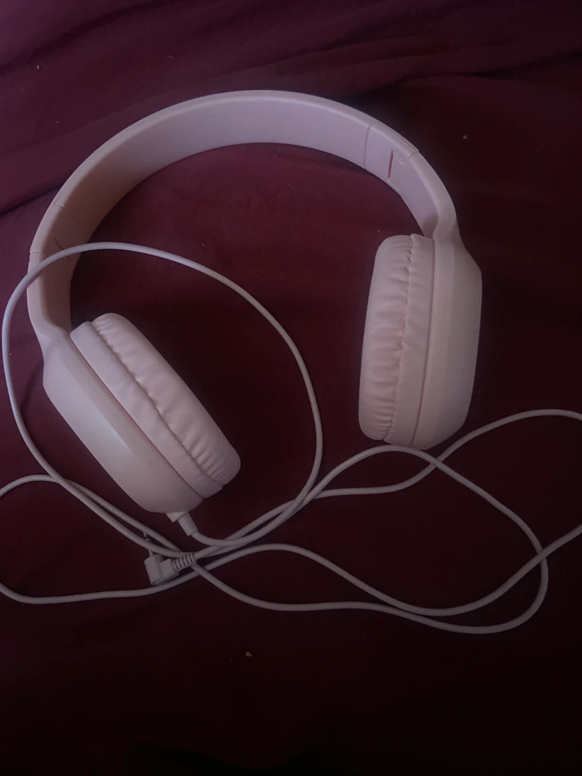 Light Pink Wired Headphones