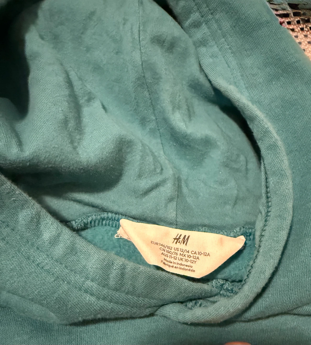 H&M Teal Hoodie Size 10-12A - photo 5