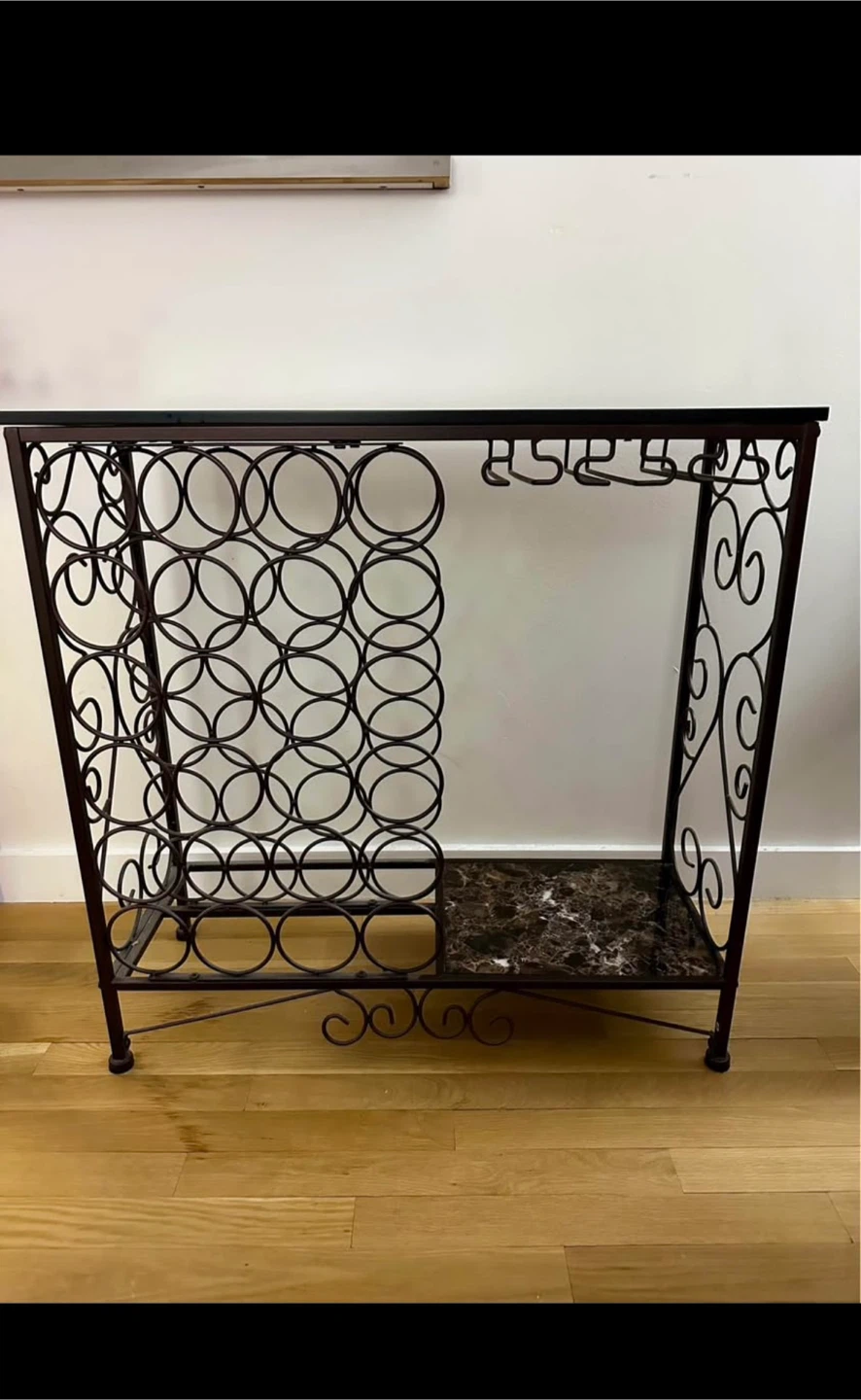 Metal Wine Rack Console Table - photo 2