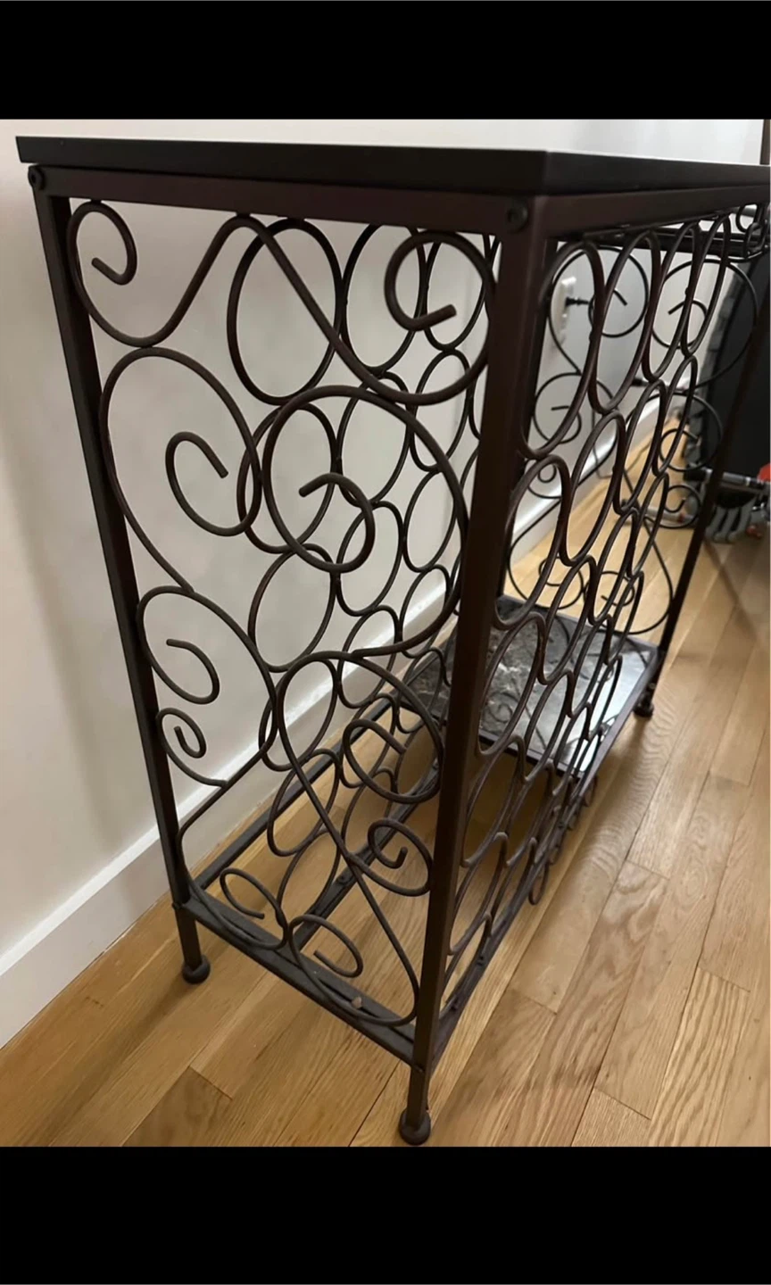 Metal Wine Rack Console Table - photo 3