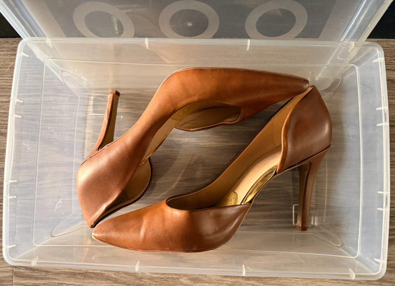 Man Made Material • Tan & Gold Accent Heels (Target) - photo 3