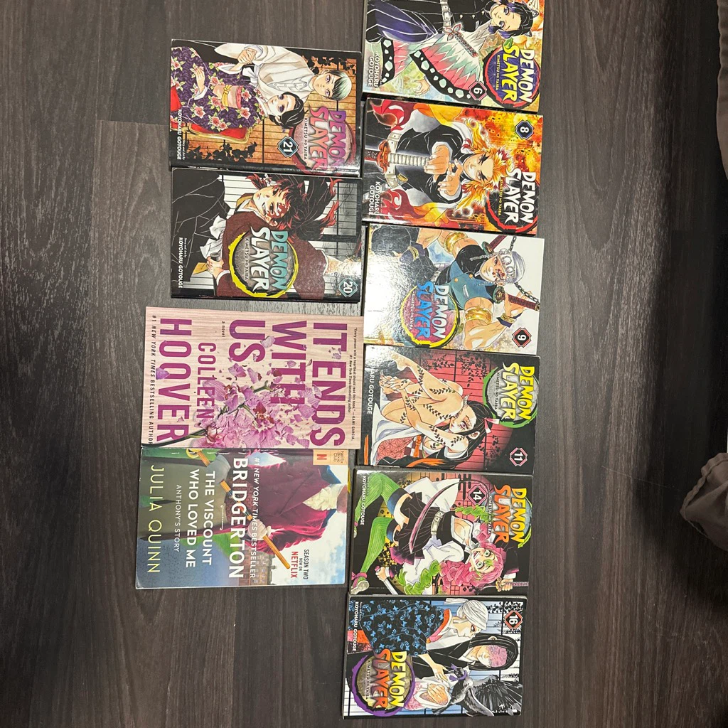 Assorted Books and Demon Slayer Manga Lot