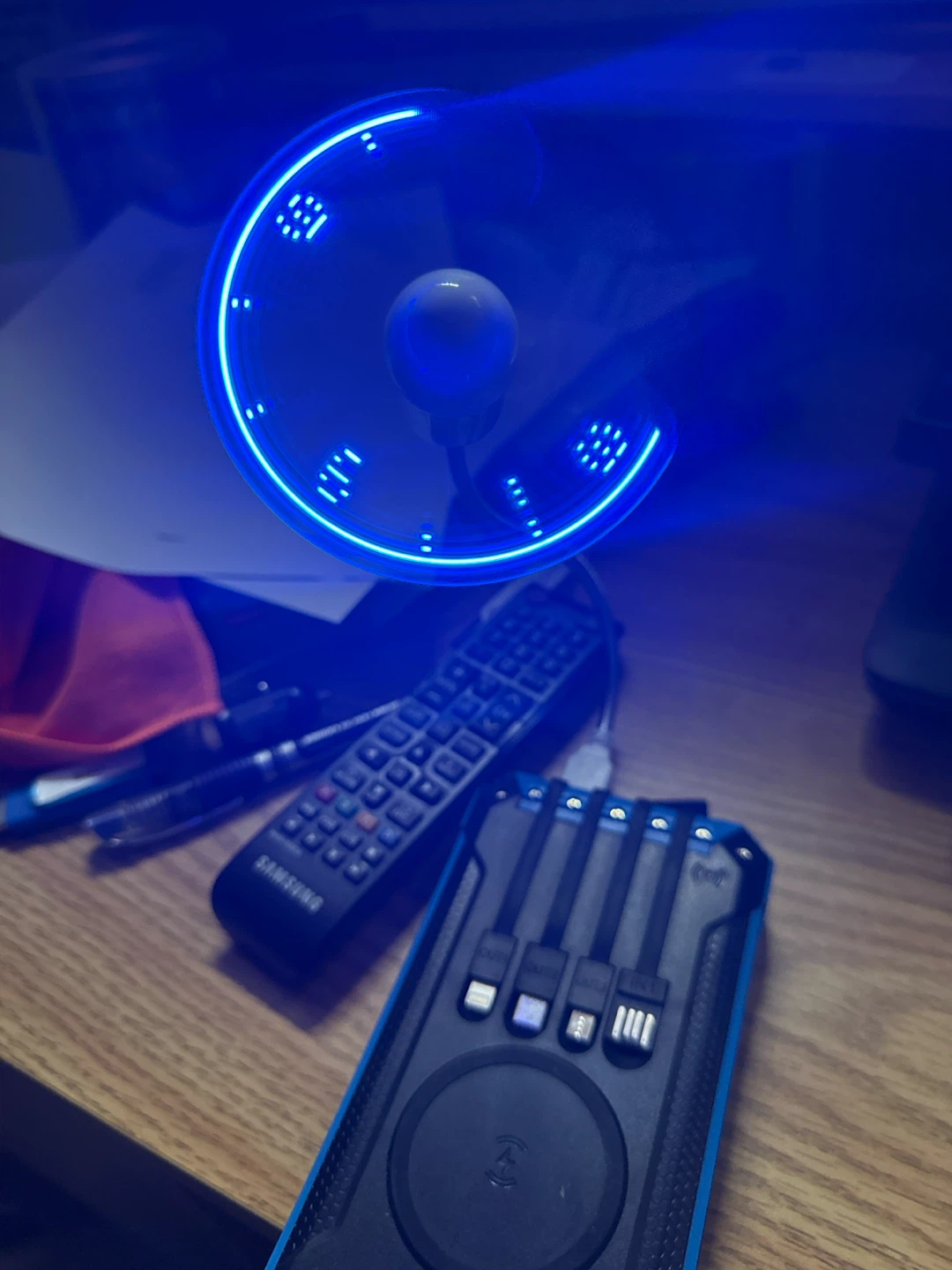 Portable USB LED Display Fan