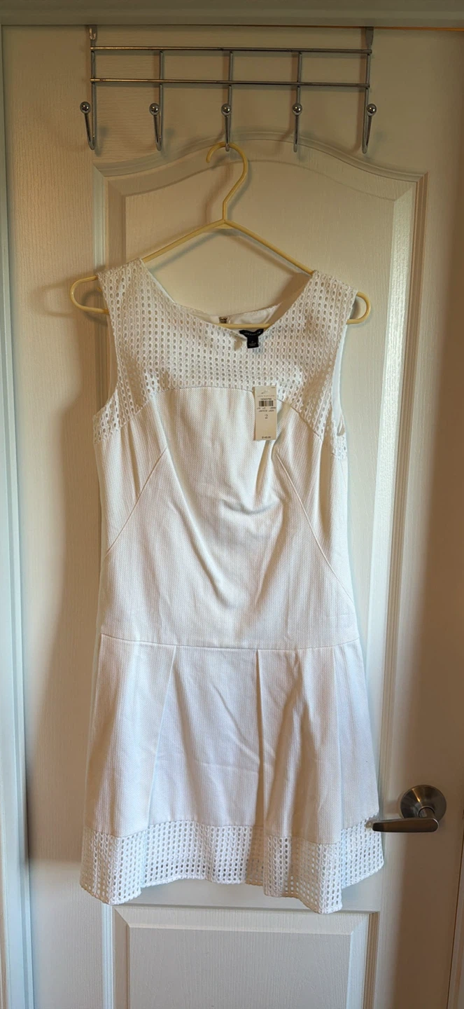 New Ann Taylor White Sleeveless Dress - size 2