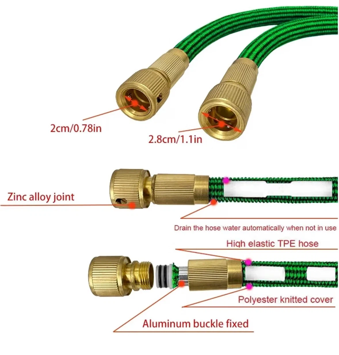 KUAOXK 50ft Retractable Expandable Garden Hose - photo 2