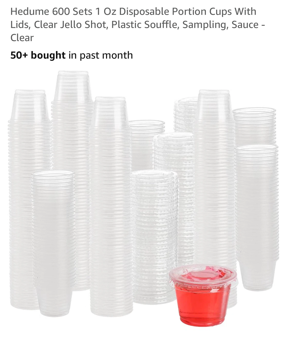 600 Sets 1 Oz Disposable Portion Cups With Lids - photo 2