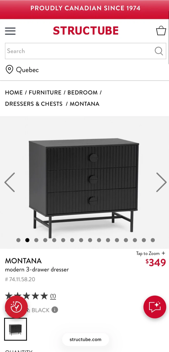 Structube Montana 3-drawer dresser - photo 5