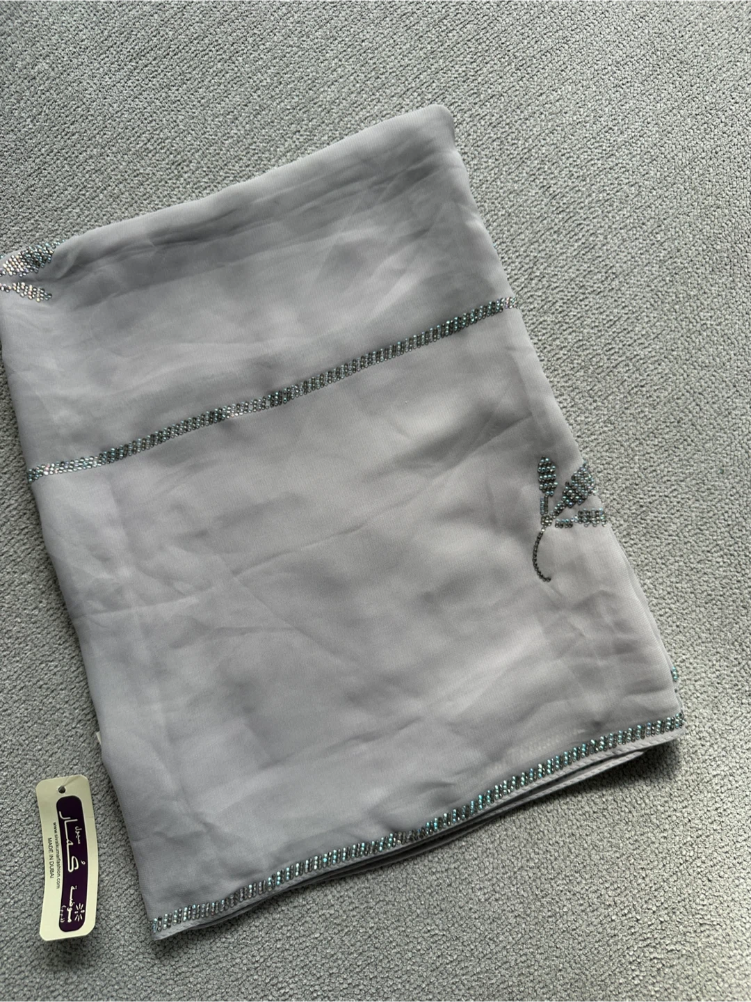 Chiffon Shawl light silver/ grey