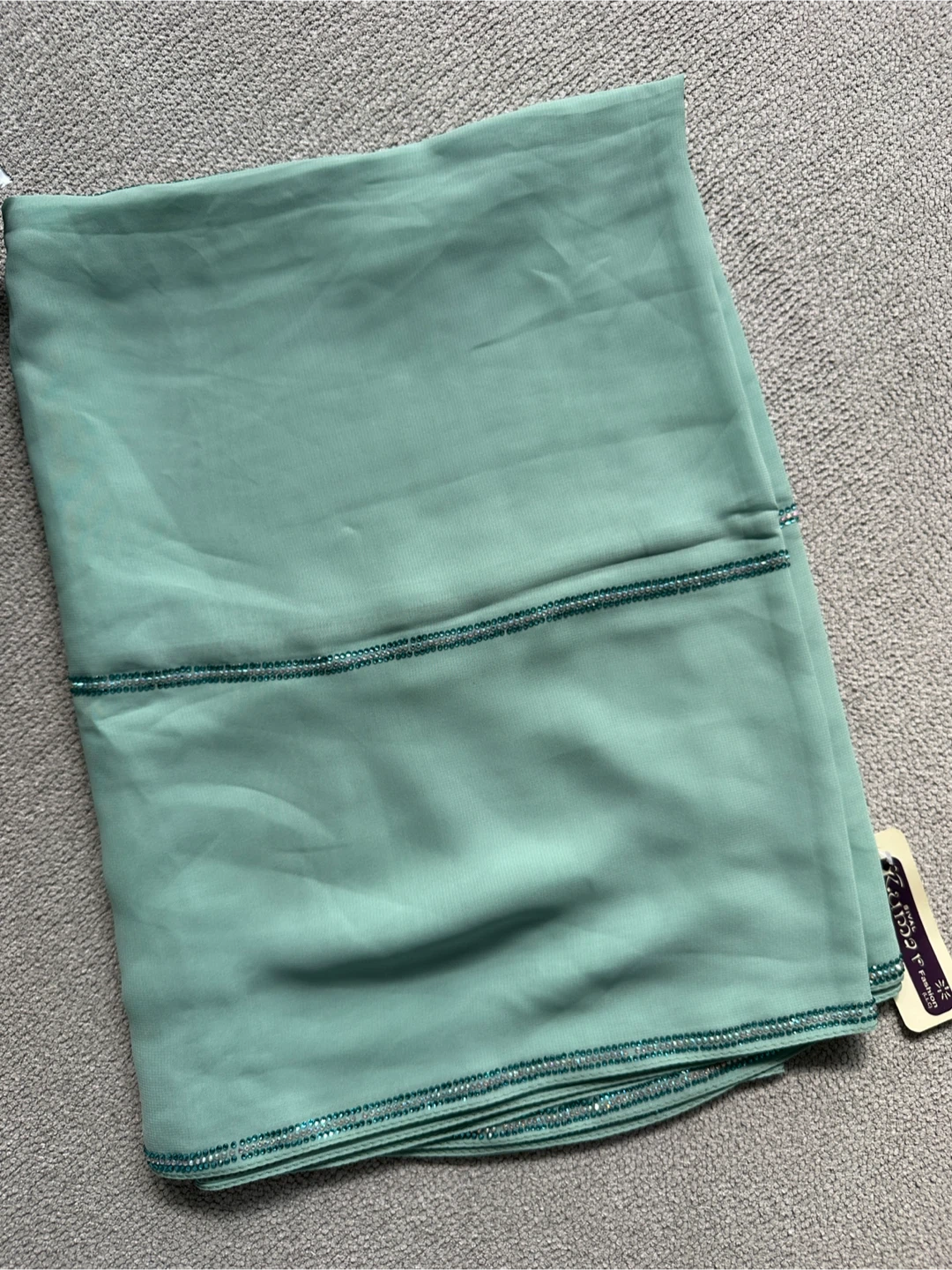 Chiffon shawl  in Mint Green