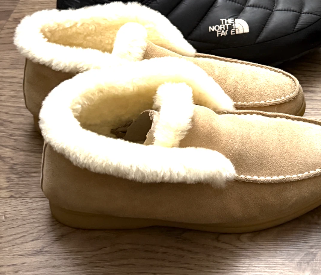 Loro Piana Suede Shearling Shoes