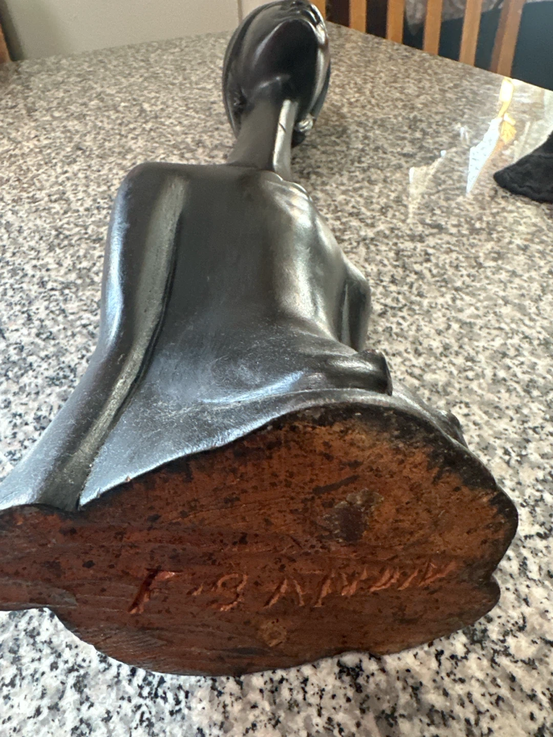 Hand-Carved Wooden sign F Sanon - photo 3