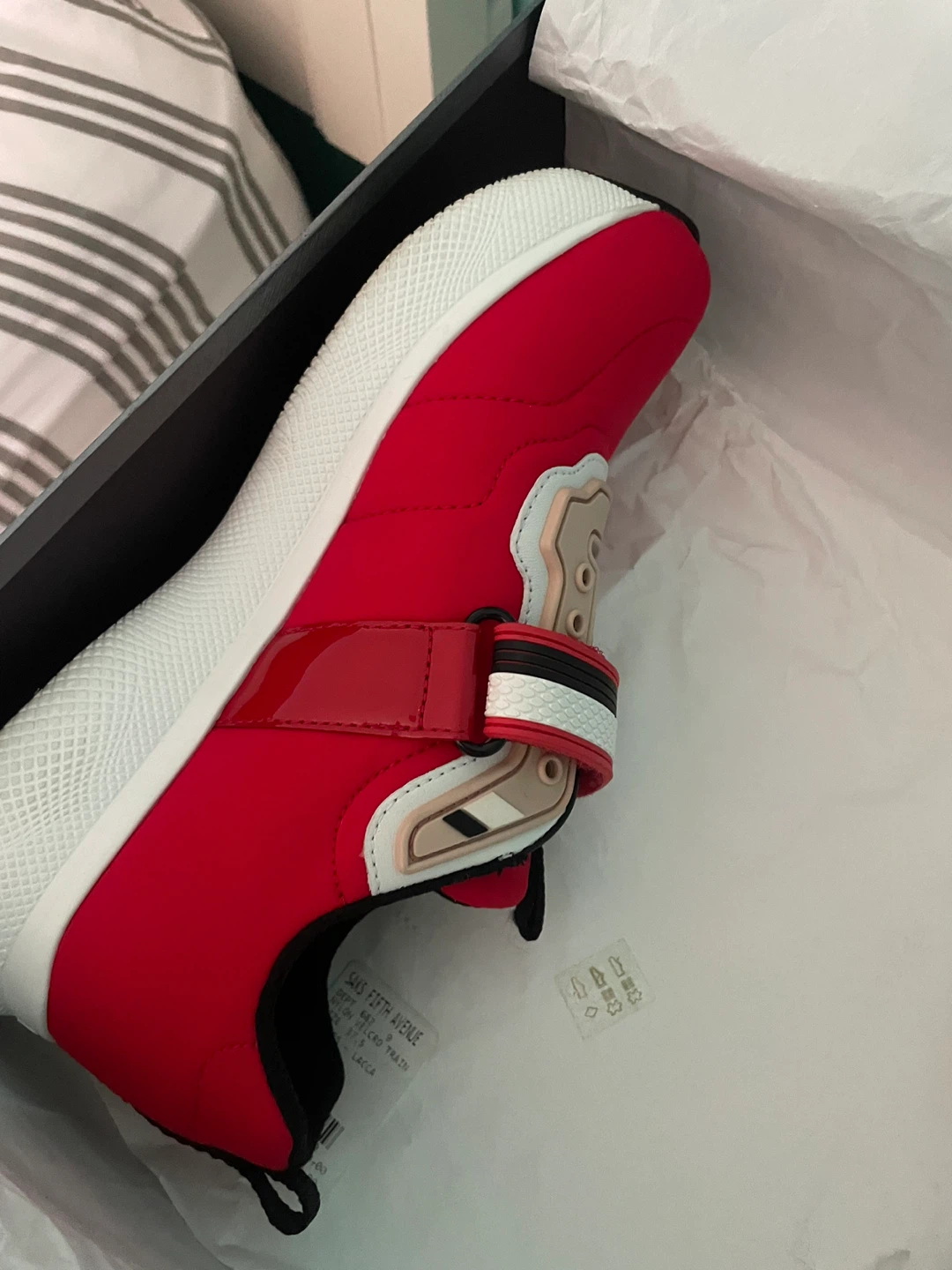 Prada Red Velcro Trainers shoes - photo 4