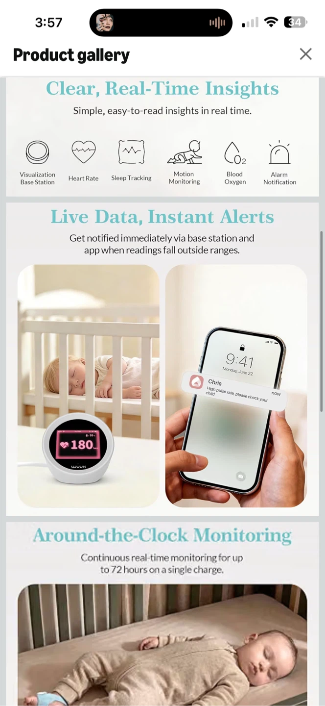 WUUK Baby Smart Monitor System - photo 3