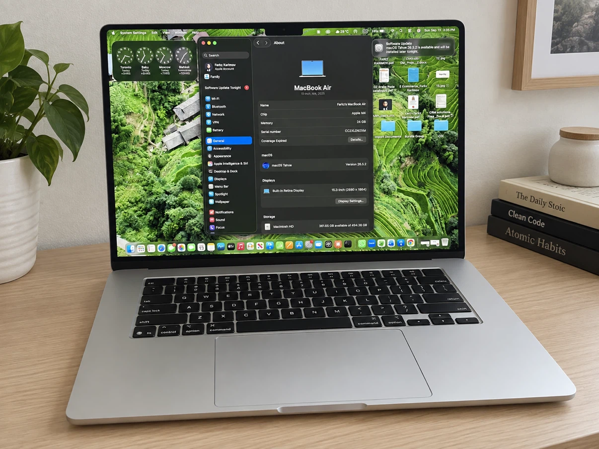 Apple MacBook Air 15” M4 24GB RAM 512GB SSD - Silver