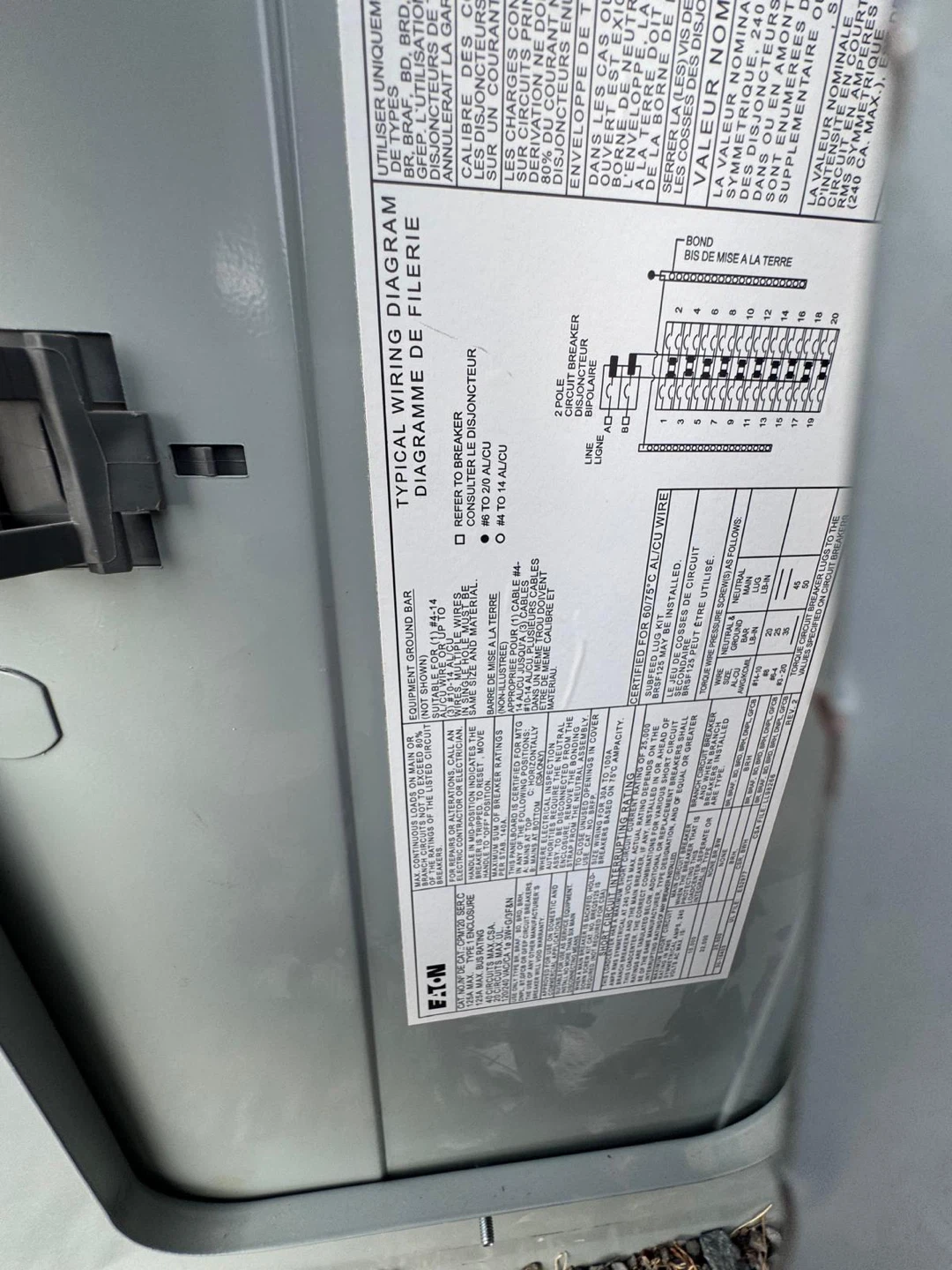 Eaton 125A Electrical Load Center CPM120 - photo 4
