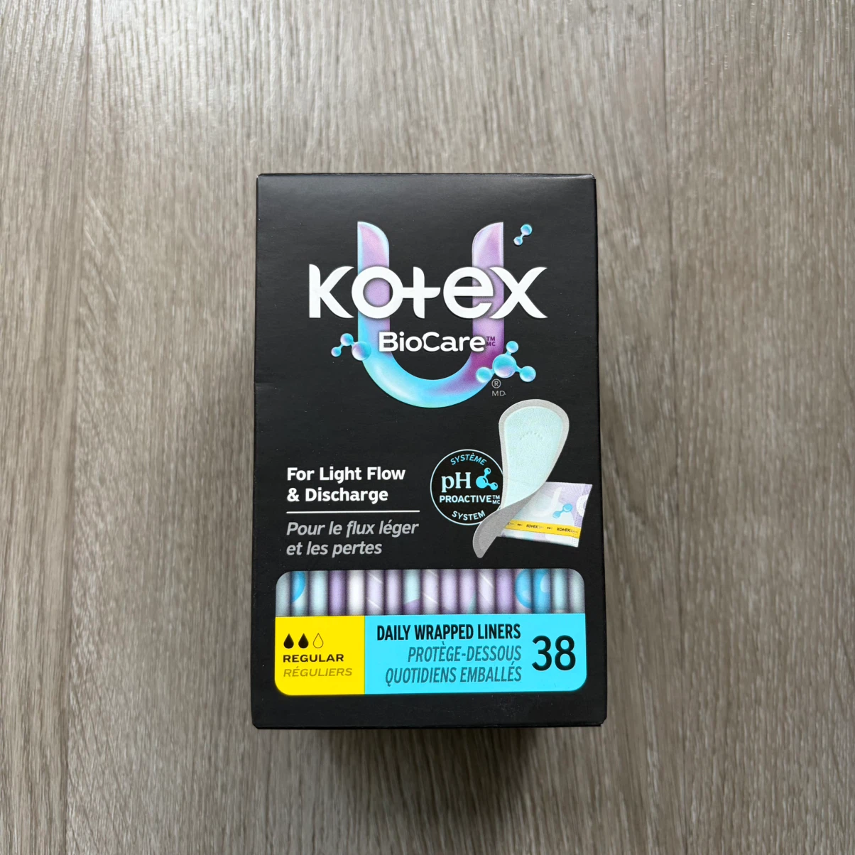 Kotex BioCare Daily Wrapped Liners (38 count)