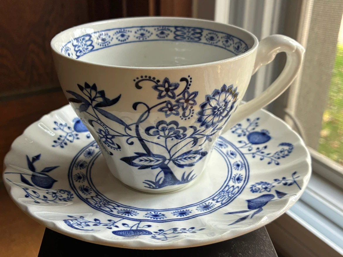 Vintage J&G Meakin Blue Nordic Cup & Saucer Sets England