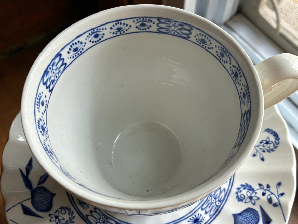 Vintage J&G Meakin Blue Nordic Cup & Saucer Sets England - photo 2