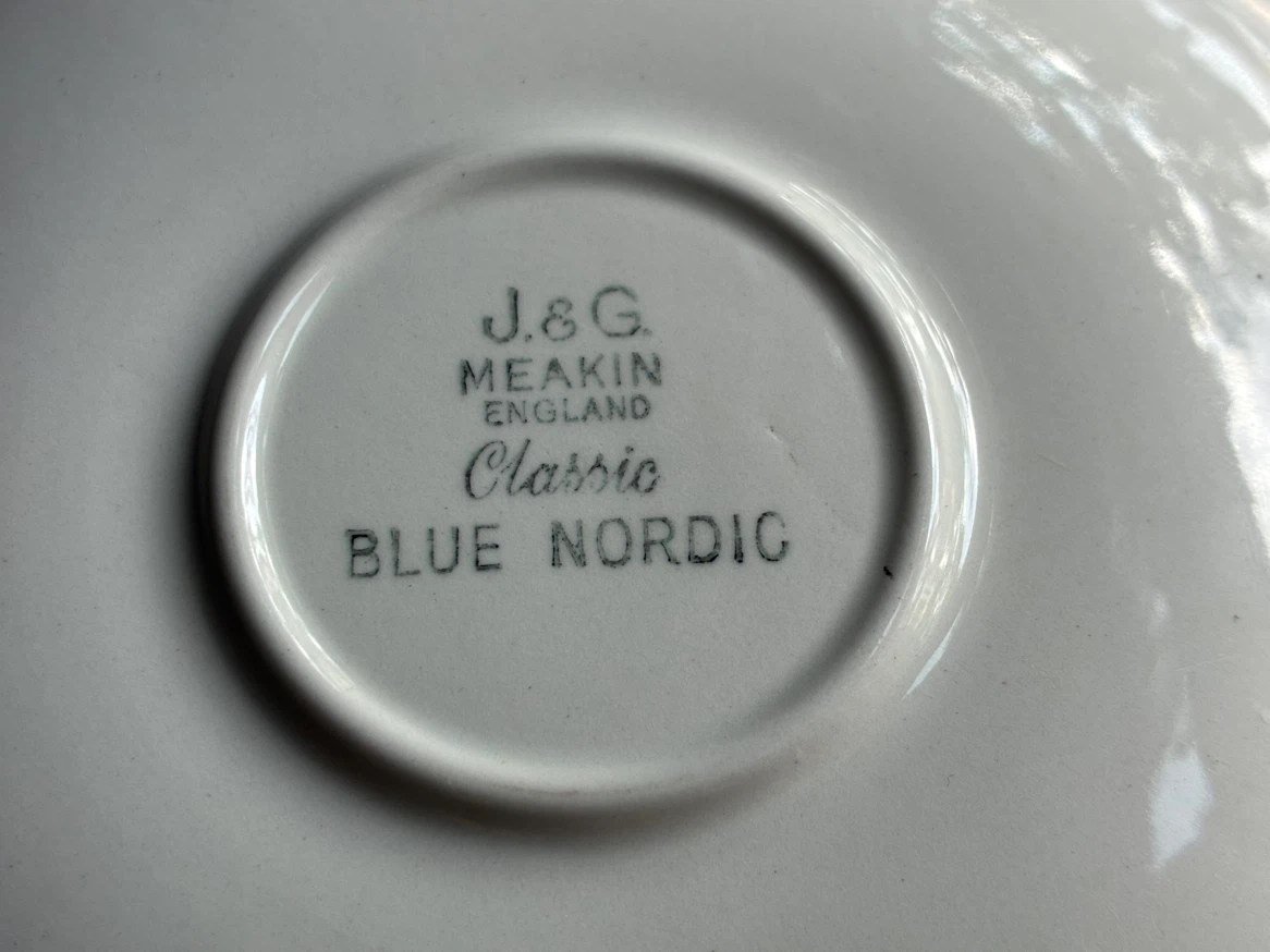Vintage J&G Meakin Blue Nordic Cup & Saucer Sets England - photo 4
