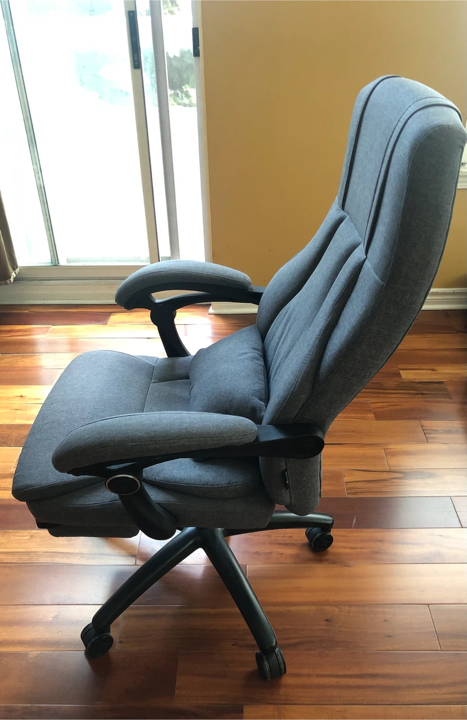 Grey Ergonomic Office Chair with Footrest - photo 2