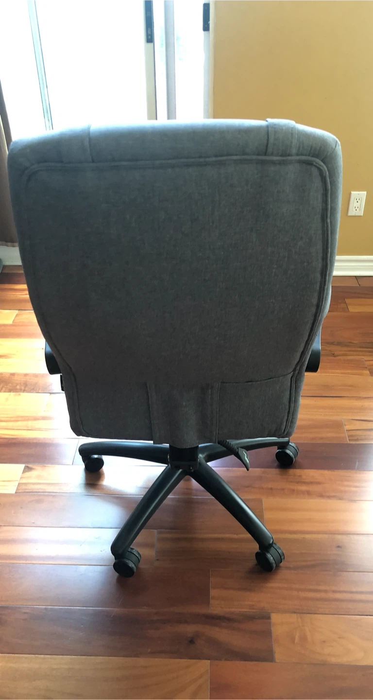 Grey Ergonomic Office Chair with Footrest - photo 4