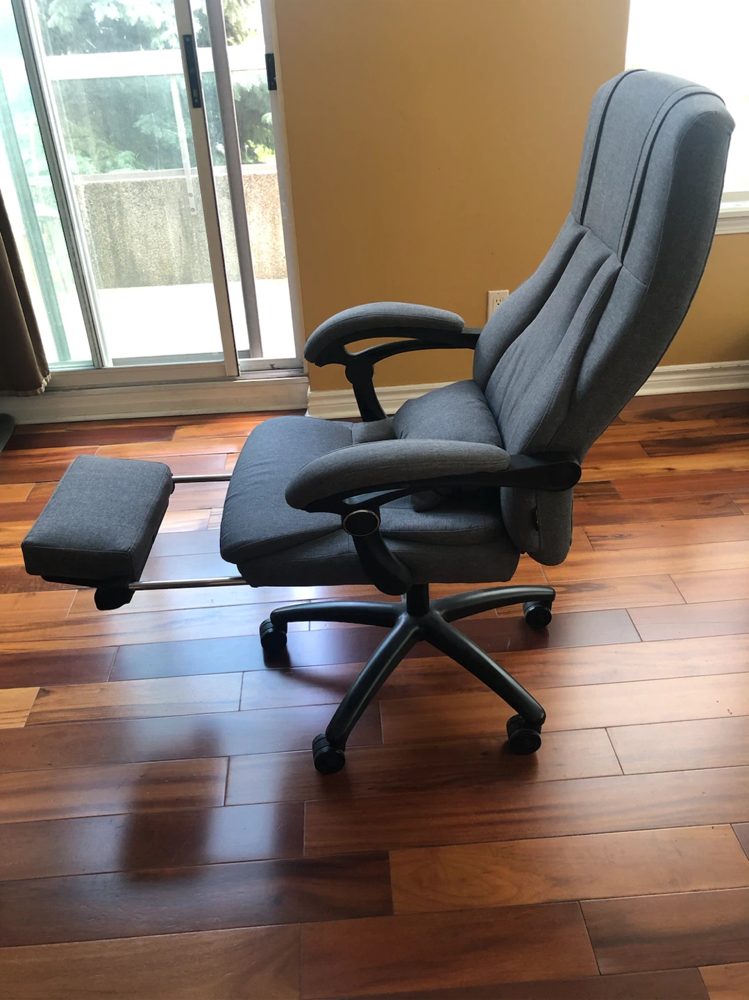 Grey Ergonomic Office Chair with Footrest - photo 5