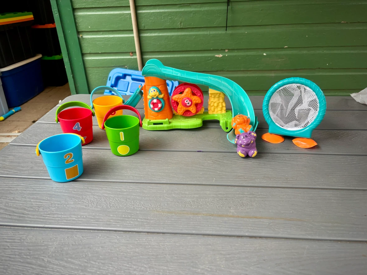 Edushape Tub Fun Park Toddler Bath Toy Set with Storage Bag