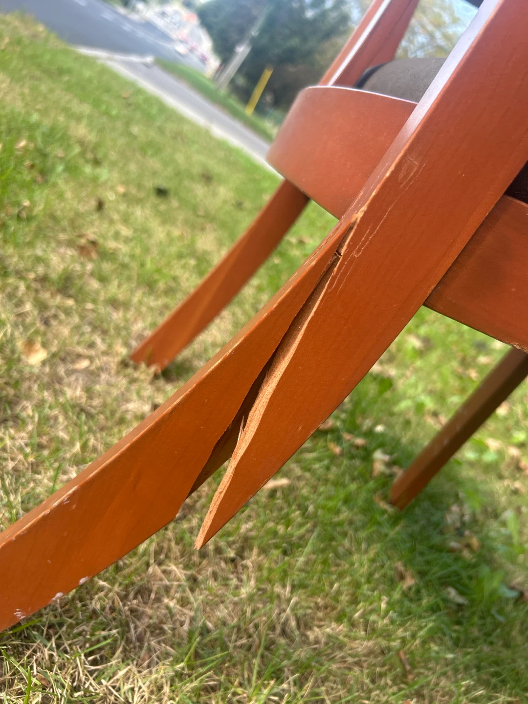 Wooden Armchair with Damage - photo 2