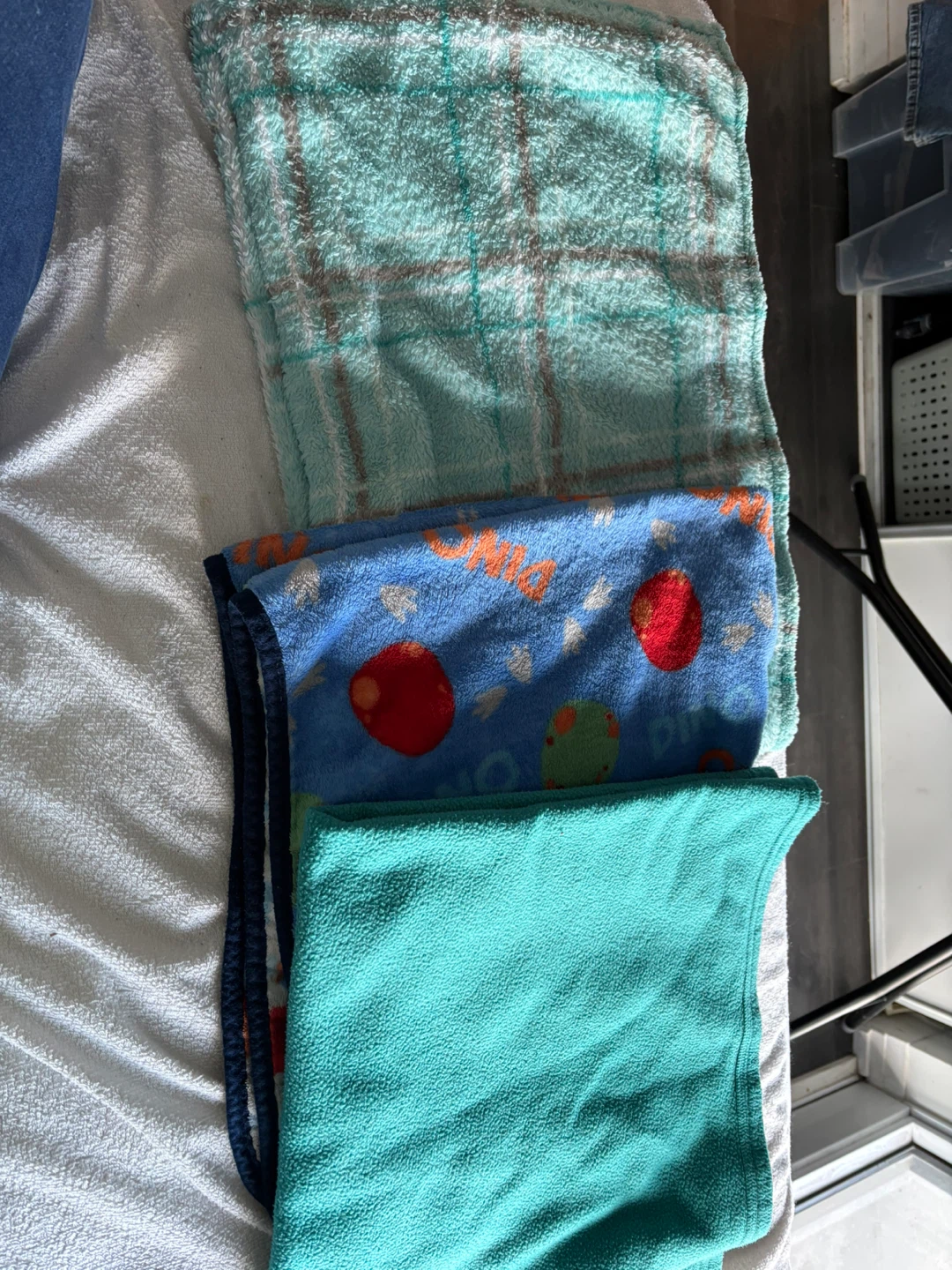 Set of 3 Plush Baby Blankets