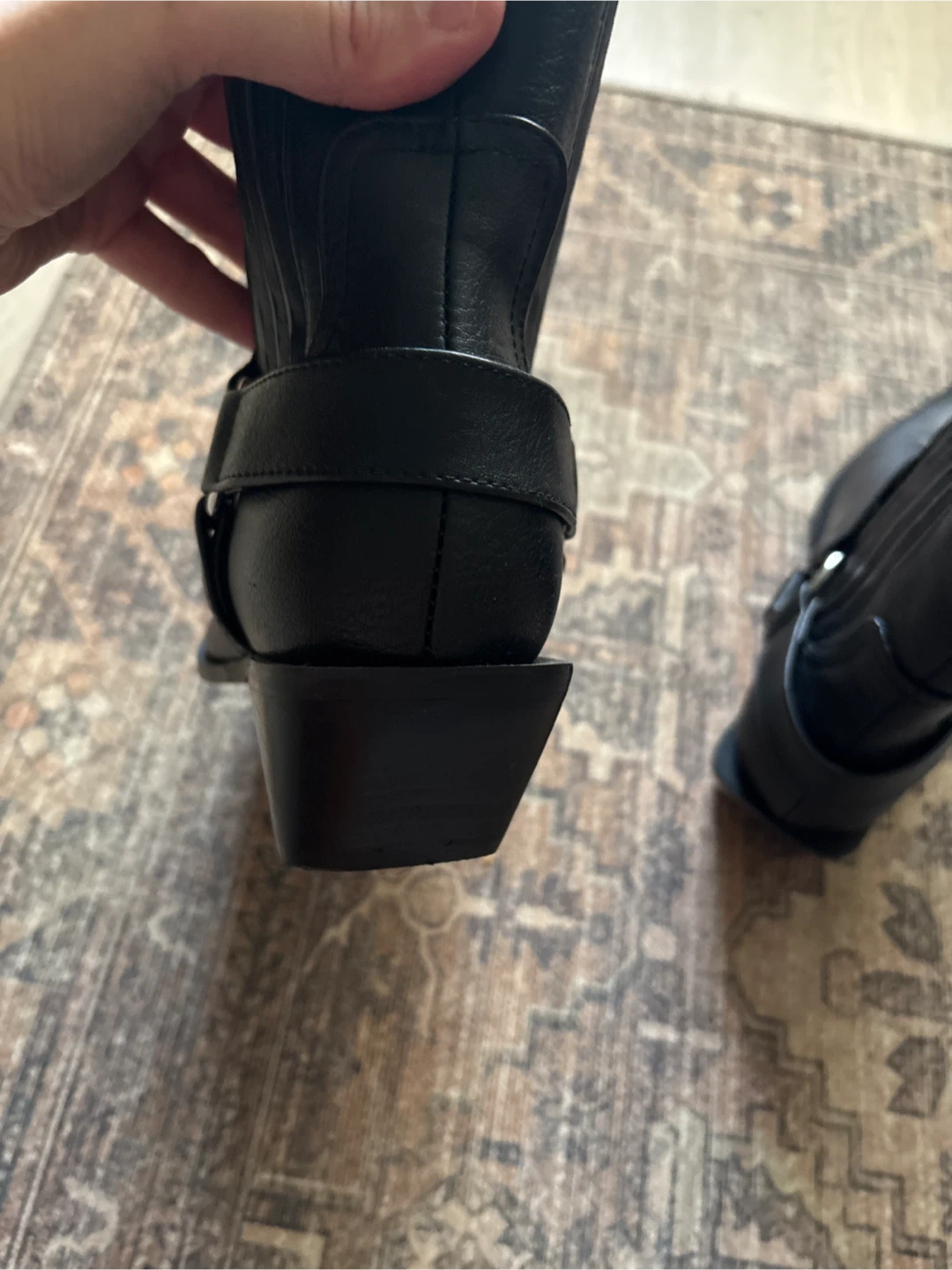 $4 Billini  Black Ankle Western Boots Size 8 - photo 4