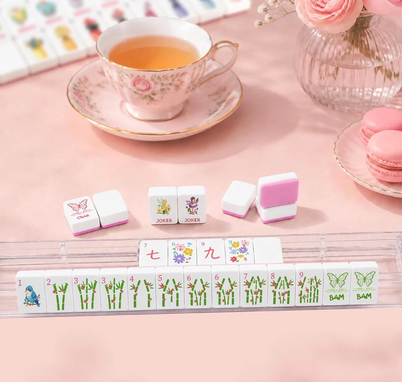 Pink Fairy Themed Mahjong Tile Set - photo 2