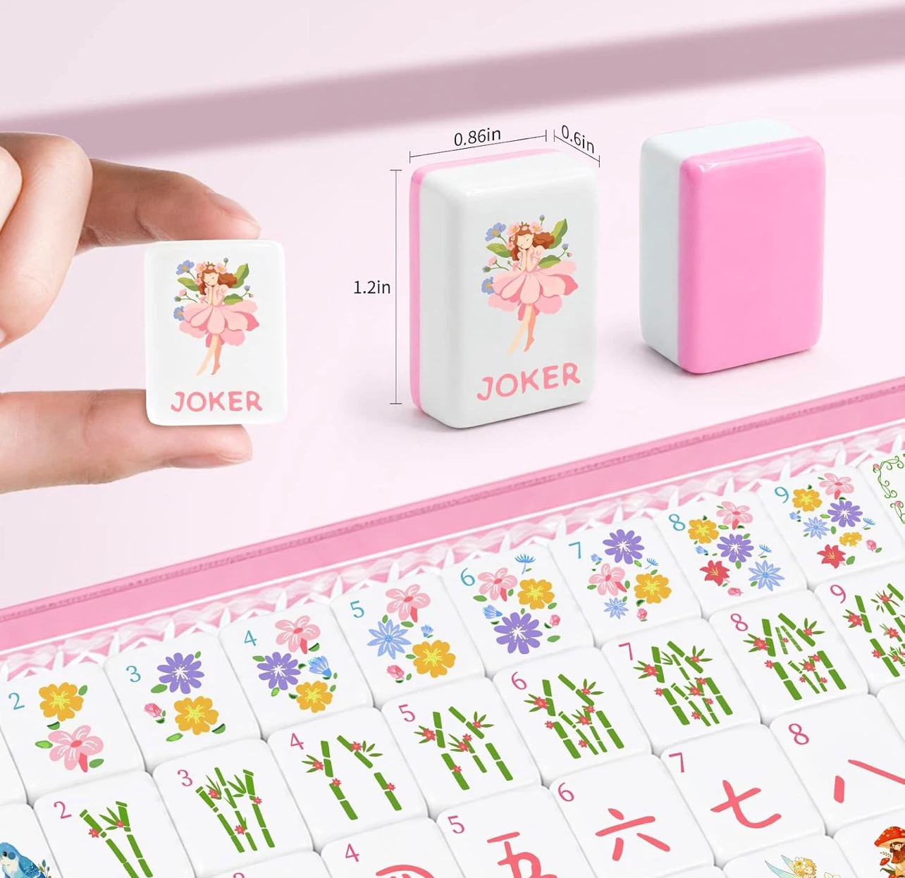 Pink Fairy Themed Mahjong Tile Set - photo 3