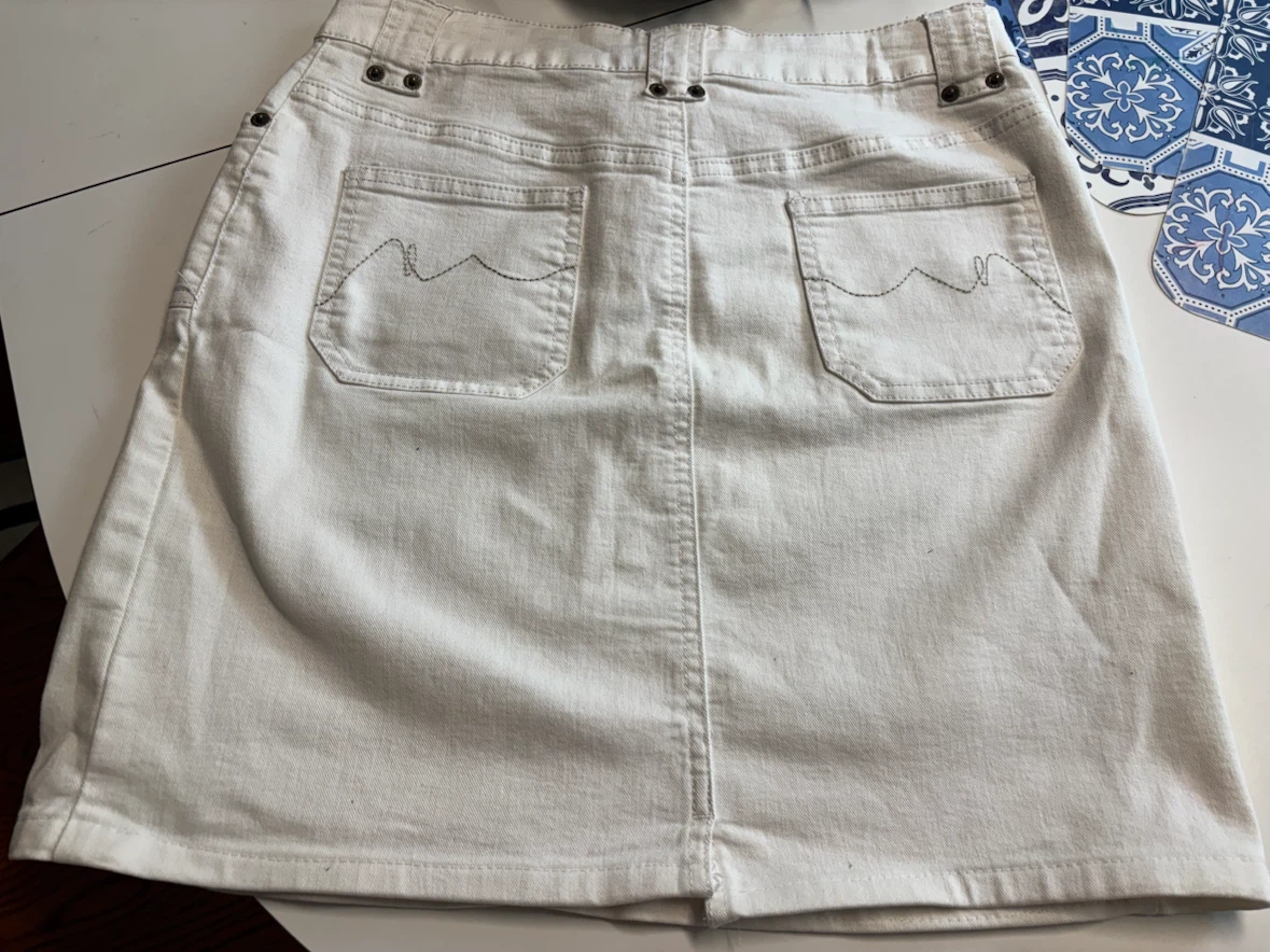 Nevada white denim skirt - photo 2