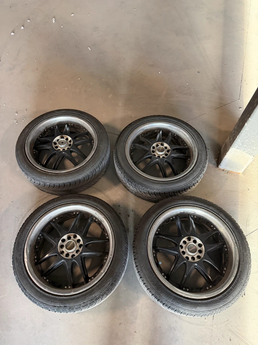 Set of 4 Drag Wheels with 225/45R18 Tires - photo 2