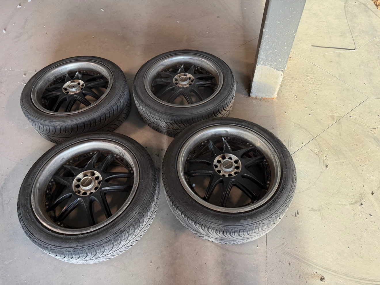 Set of 4 Drag Wheels with 225/45R18 Tires - photo 3