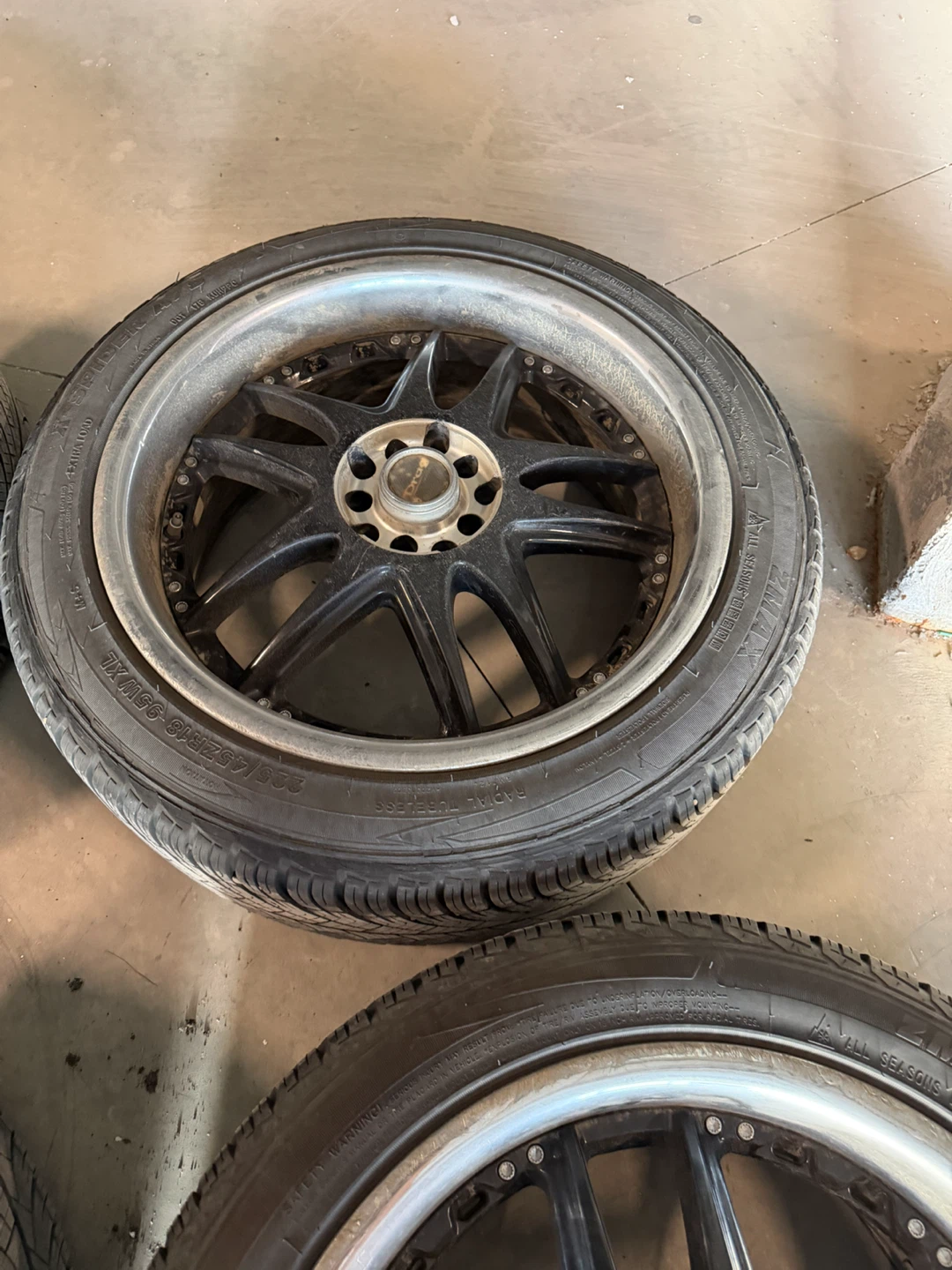 Set of 4 Drag Wheels with 225/45R18 Tires - photo 4