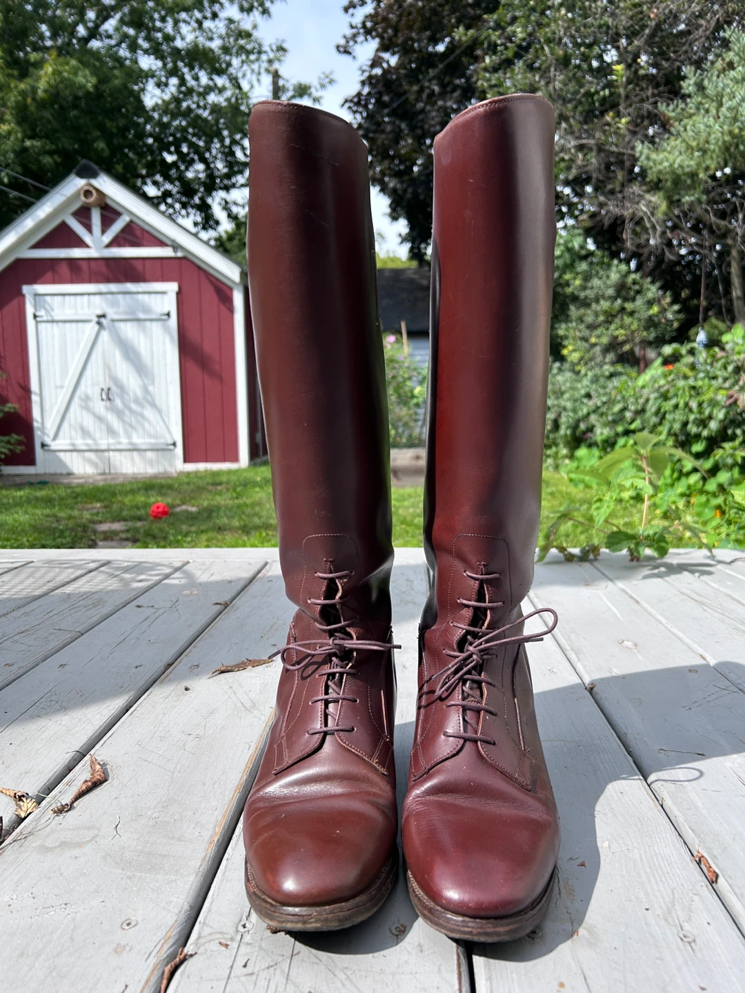 Vintage Brown Leather Field Boots