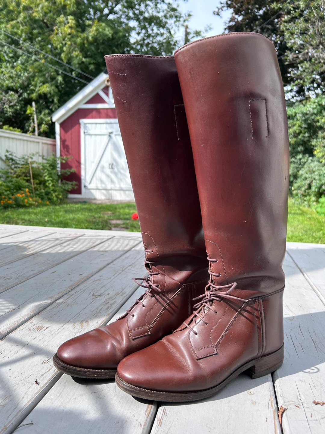 Vintage Brown Leather Field Boots - photo 2