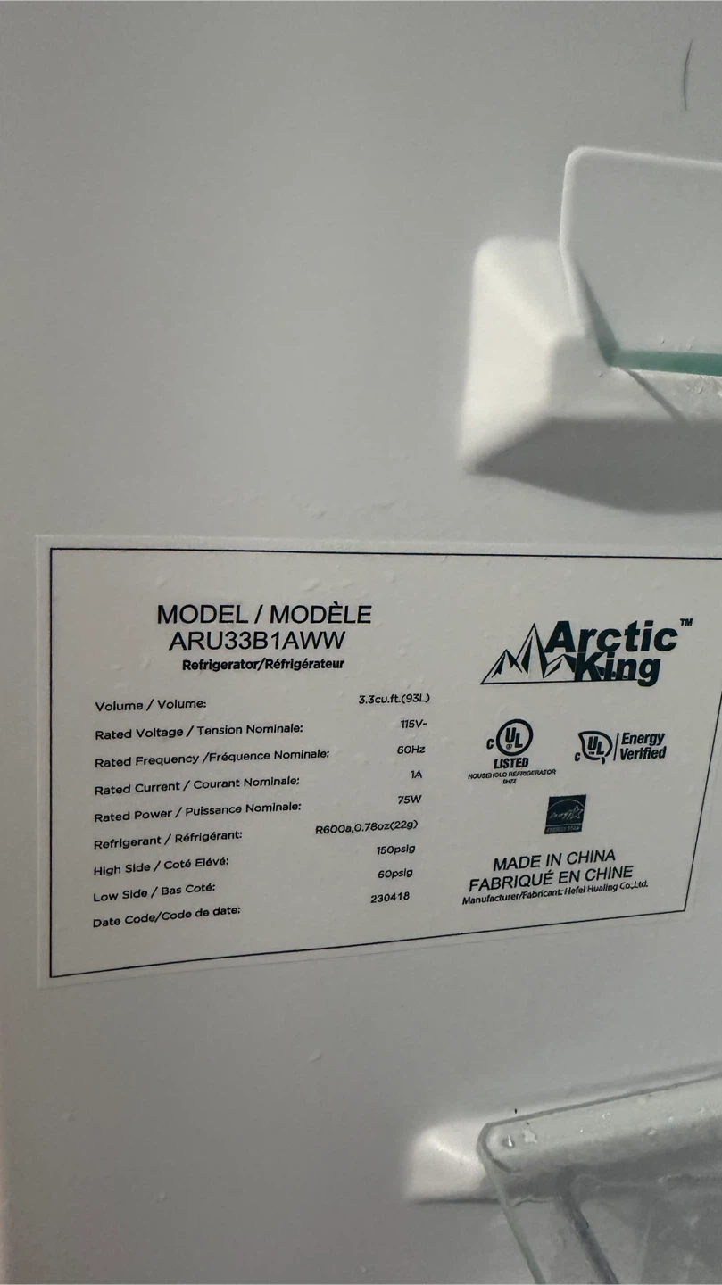 Arctic King 3.3 Cu. Ft. Compact Refrigerator - photo 4