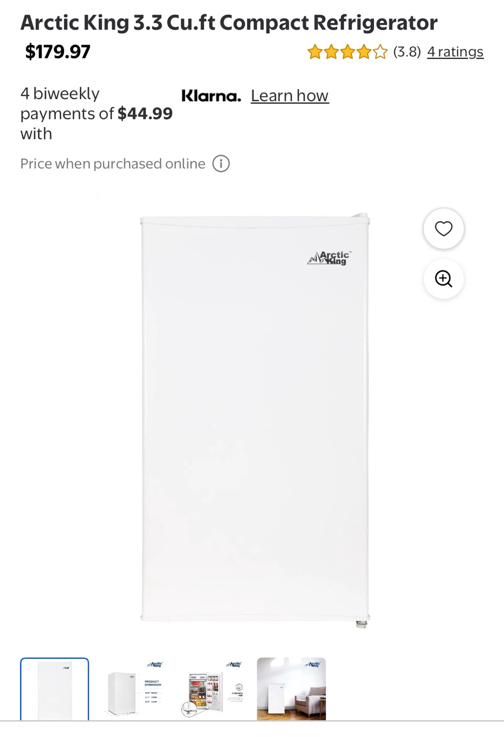 Arctic King 3.3 Cu. Ft. Compact Refrigerator - photo 5