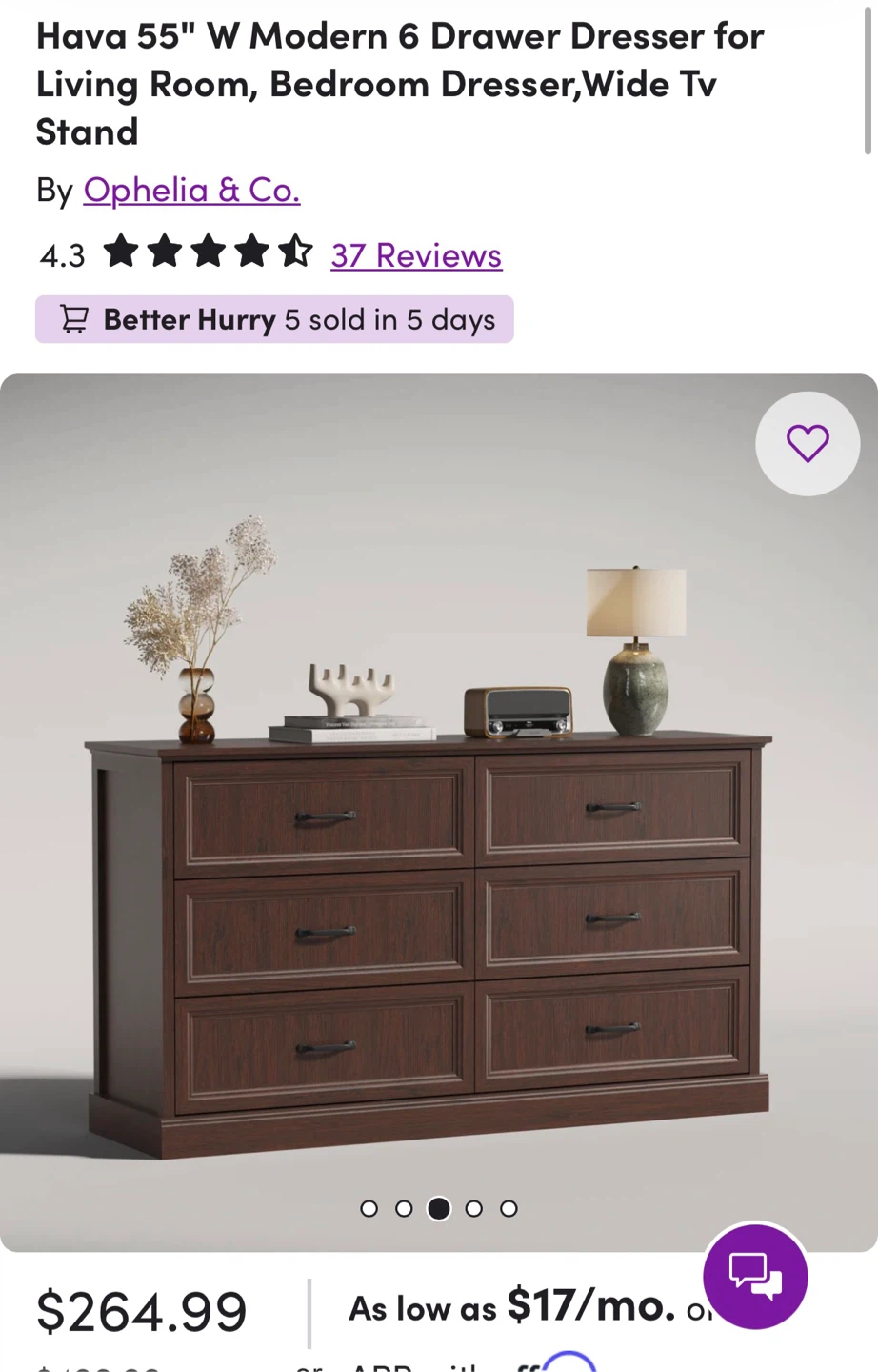 Ophelia & Co. 6-Drawer Dresser