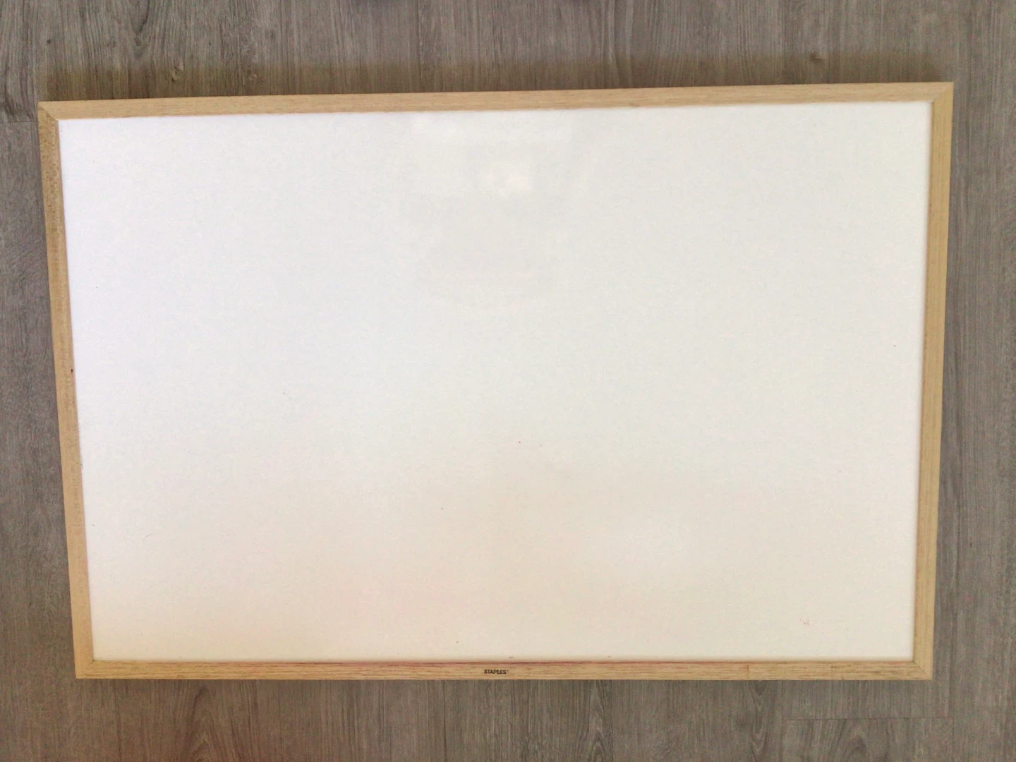Staples Whiteboard with Wood Frame