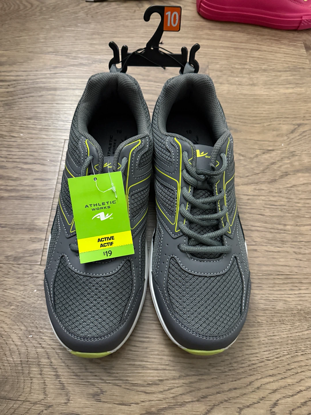 NEW Athletic Works Grey Running Shoes – Size 10 – Tags Attached